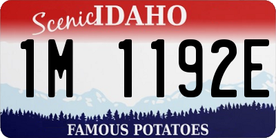 ID license plate 1M1192E