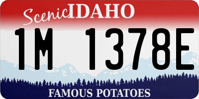 ID license plate 1M1378E