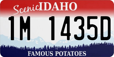 ID license plate 1M1435D