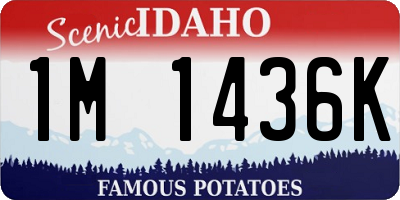 ID license plate 1M1436K