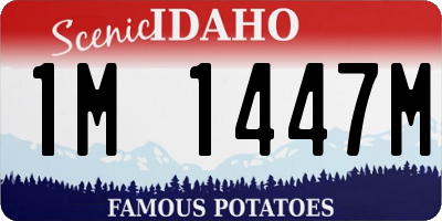 ID license plate 1M1447M
