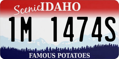 ID license plate 1M1474S