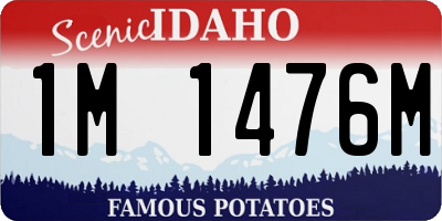 ID license plate 1M1476M
