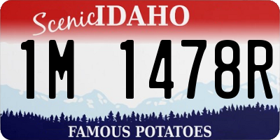 ID license plate 1M1478R