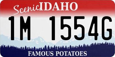 ID license plate 1M1554G