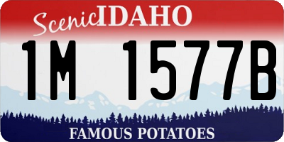 ID license plate 1M1577B