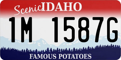 ID license plate 1M1587G
