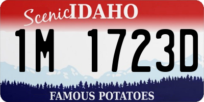 ID license plate 1M1723D