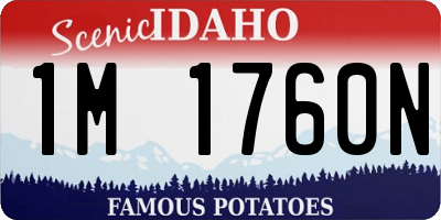 ID license plate 1M1760N