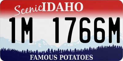 ID license plate 1M1766M