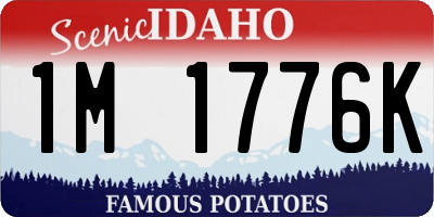 ID license plate 1M1776K