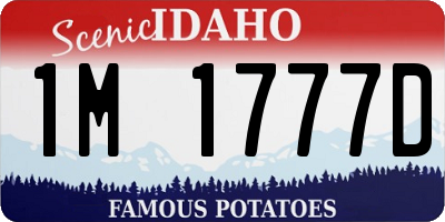 ID license plate 1M1777D