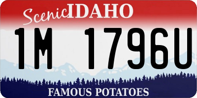 ID license plate 1M1796U