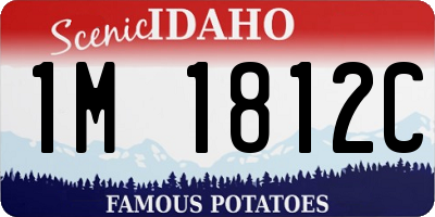 ID license plate 1M1812C