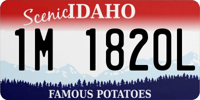 ID license plate 1M1820L