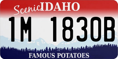 ID license plate 1M1830B