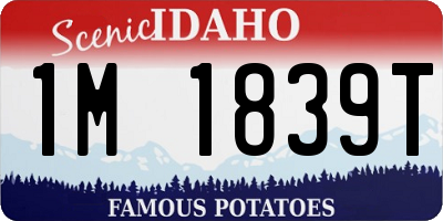 ID license plate 1M1839T