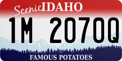 ID license plate 1M2070Q