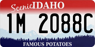 ID license plate 1M2088C