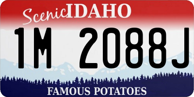 ID license plate 1M2088J