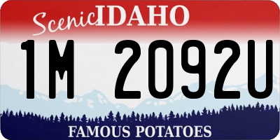 ID license plate 1M2092U