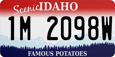 ID license plate 1M2098W