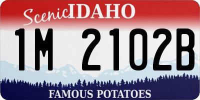 ID license plate 1M2102B