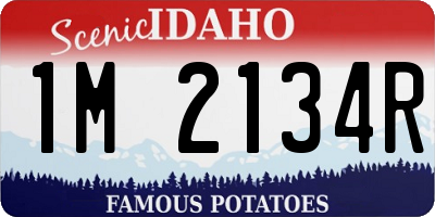 ID license plate 1M2134R