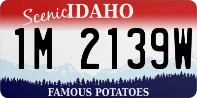 ID license plate 1M2139W