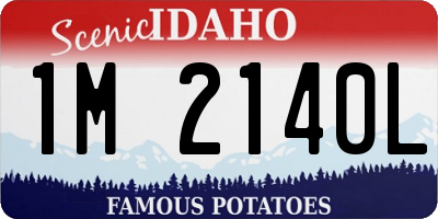 ID license plate 1M2140L