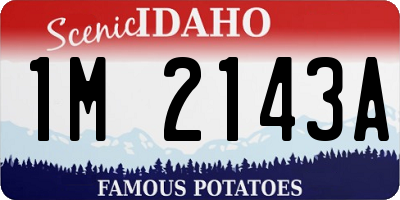 ID license plate 1M2143A