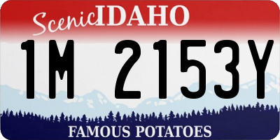 ID license plate 1M2153Y