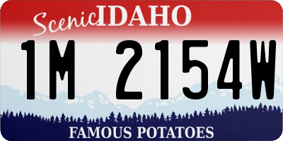 ID license plate 1M2154W