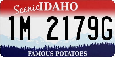 ID license plate 1M2179G