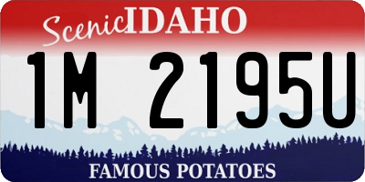 ID license plate 1M2195U