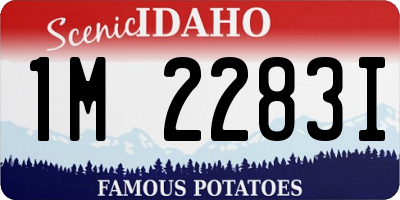 ID license plate 1M2283I