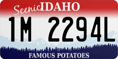 ID license plate 1M2294L
