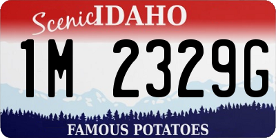 ID license plate 1M2329G