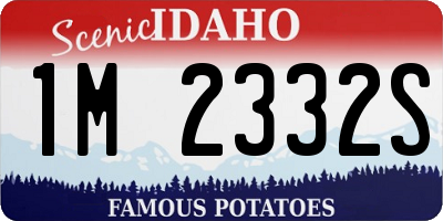 ID license plate 1M2332S