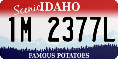ID license plate 1M2377L