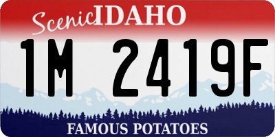 ID license plate 1M2419F