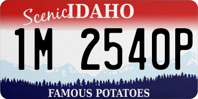 ID license plate 1M2540P