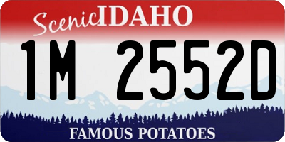 ID license plate 1M2552D