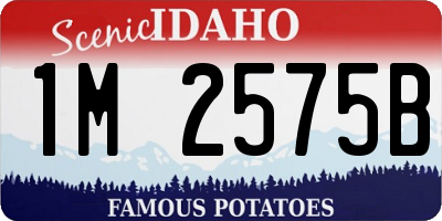 ID license plate 1M2575B