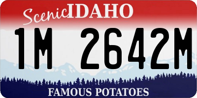 ID license plate 1M2642M