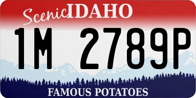 ID license plate 1M2789P