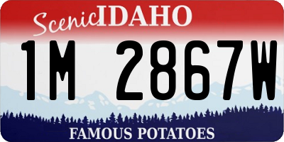 ID license plate 1M2867W
