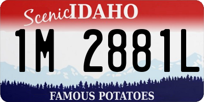 ID license plate 1M2881L