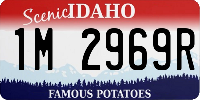 ID license plate 1M2969R
