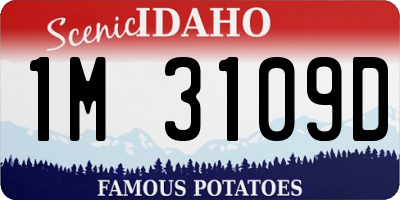ID license plate 1M3109D